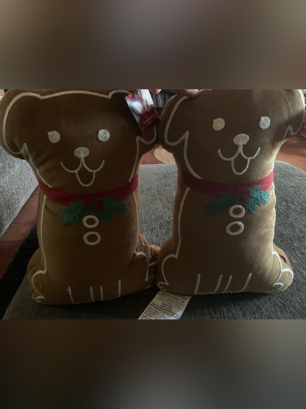 2- St. Nicholas Square Gingerbread Dog Decorative Pillow - Picture 2 of 10
